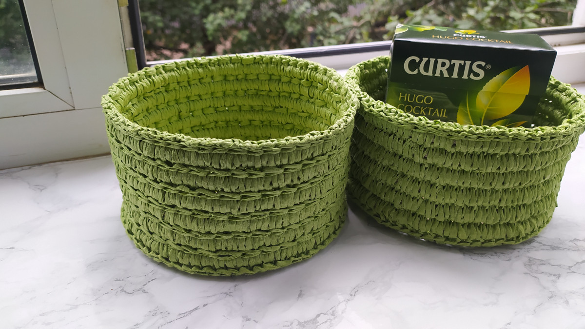 Корзиночки из рафии